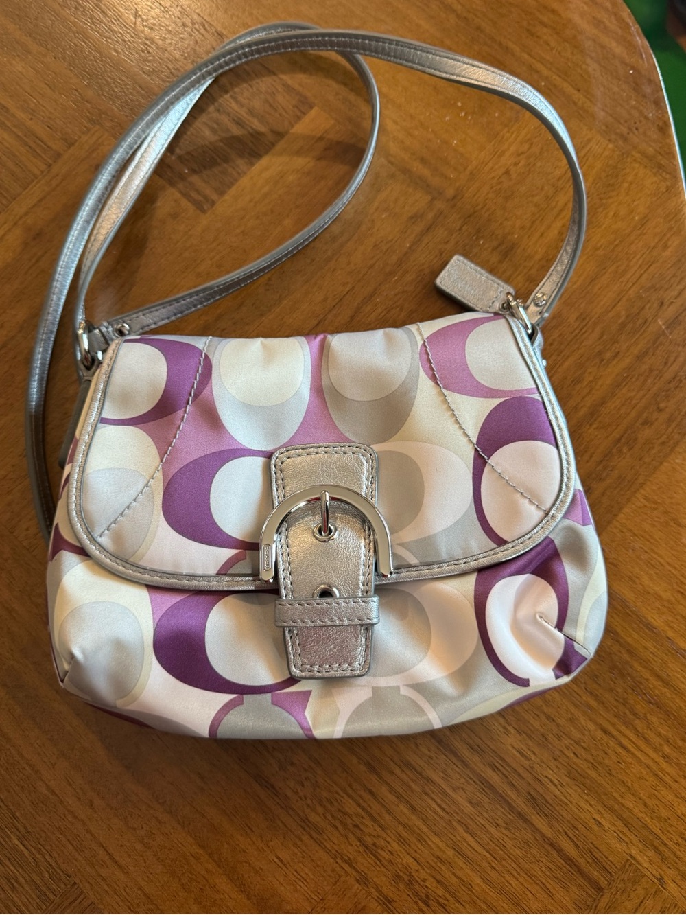 Coach Purple and silver  Crossbody Bag amazing condition